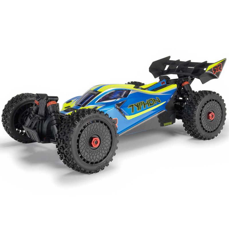 Arrma 1/8 TYPHON MEGA 665 4X4 RTR Brushed Buggy, Blue (Requires Battery and Charger)