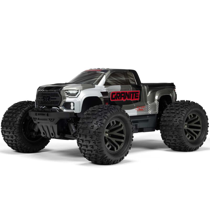 Arrma 1/10 Granite 223S DSC 4X4 RTR Brushless Monster Truck, Gun Metal - ARA4302V4T3