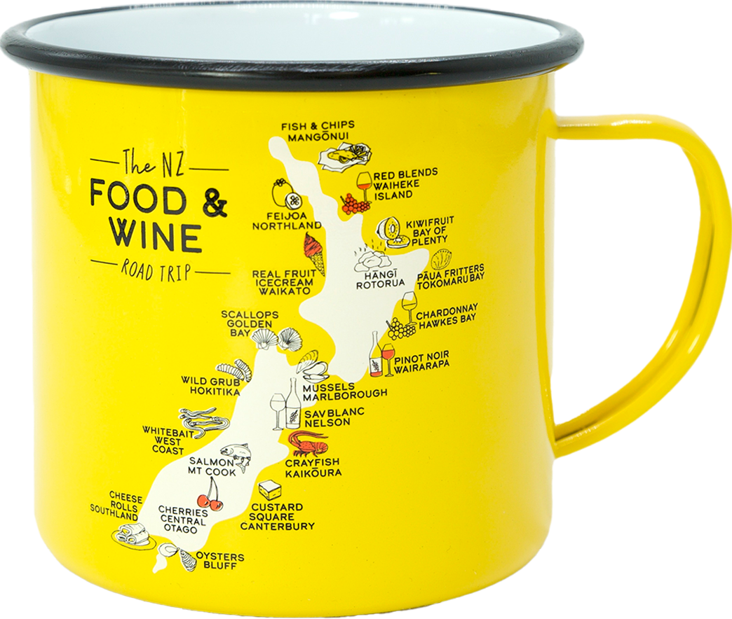 Enamel Mug Small - Food & Wine