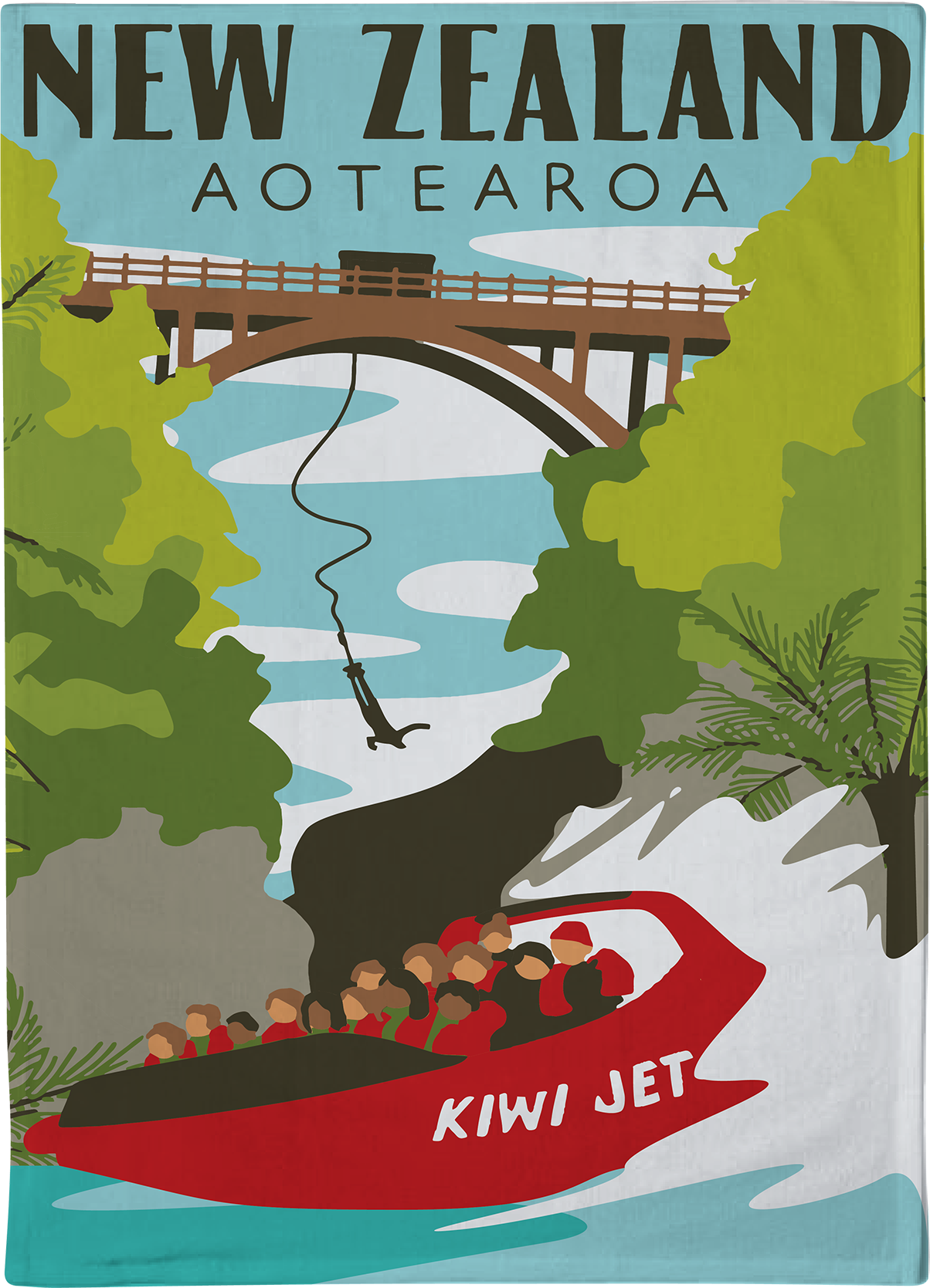 Tea Towel - Jetboating