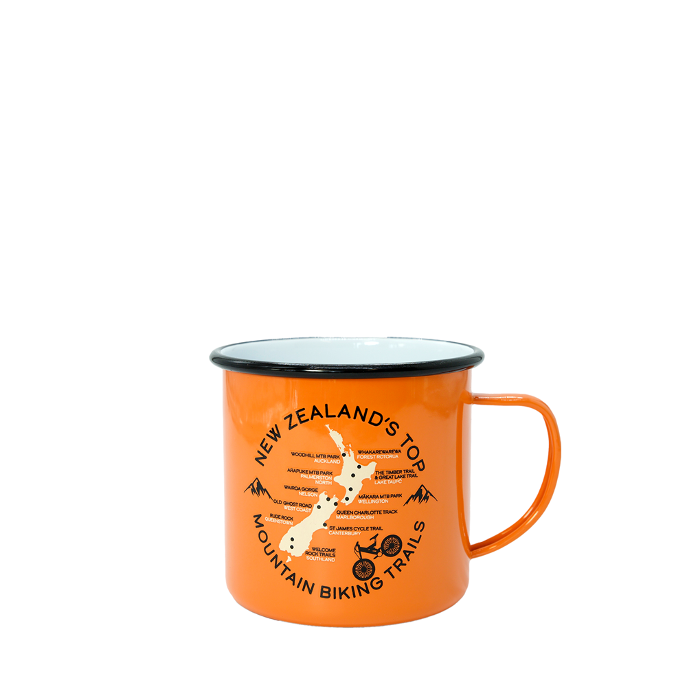 Enamel Mug Small - Biking Trails