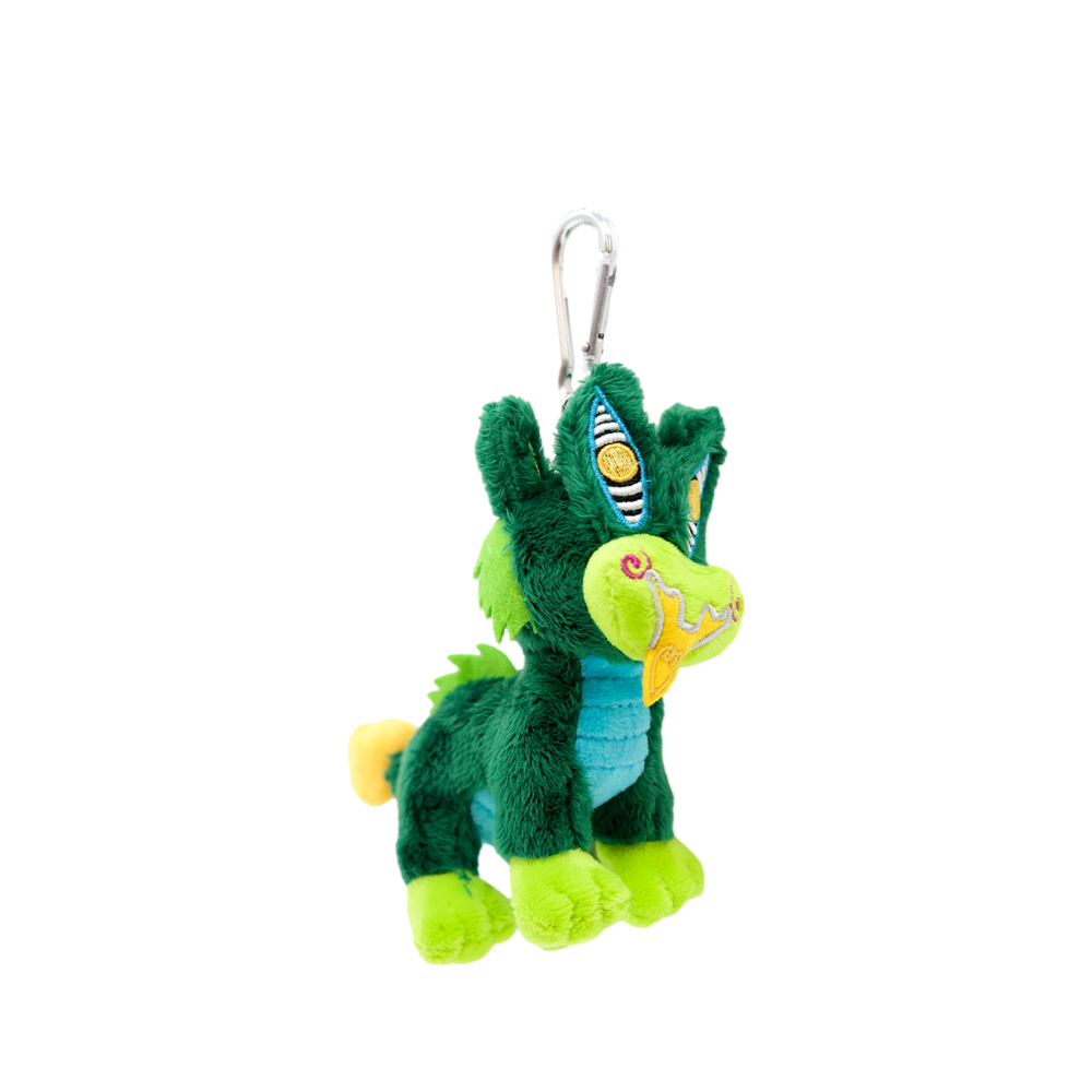Keyring - Soft Toy Taniwha (Green)