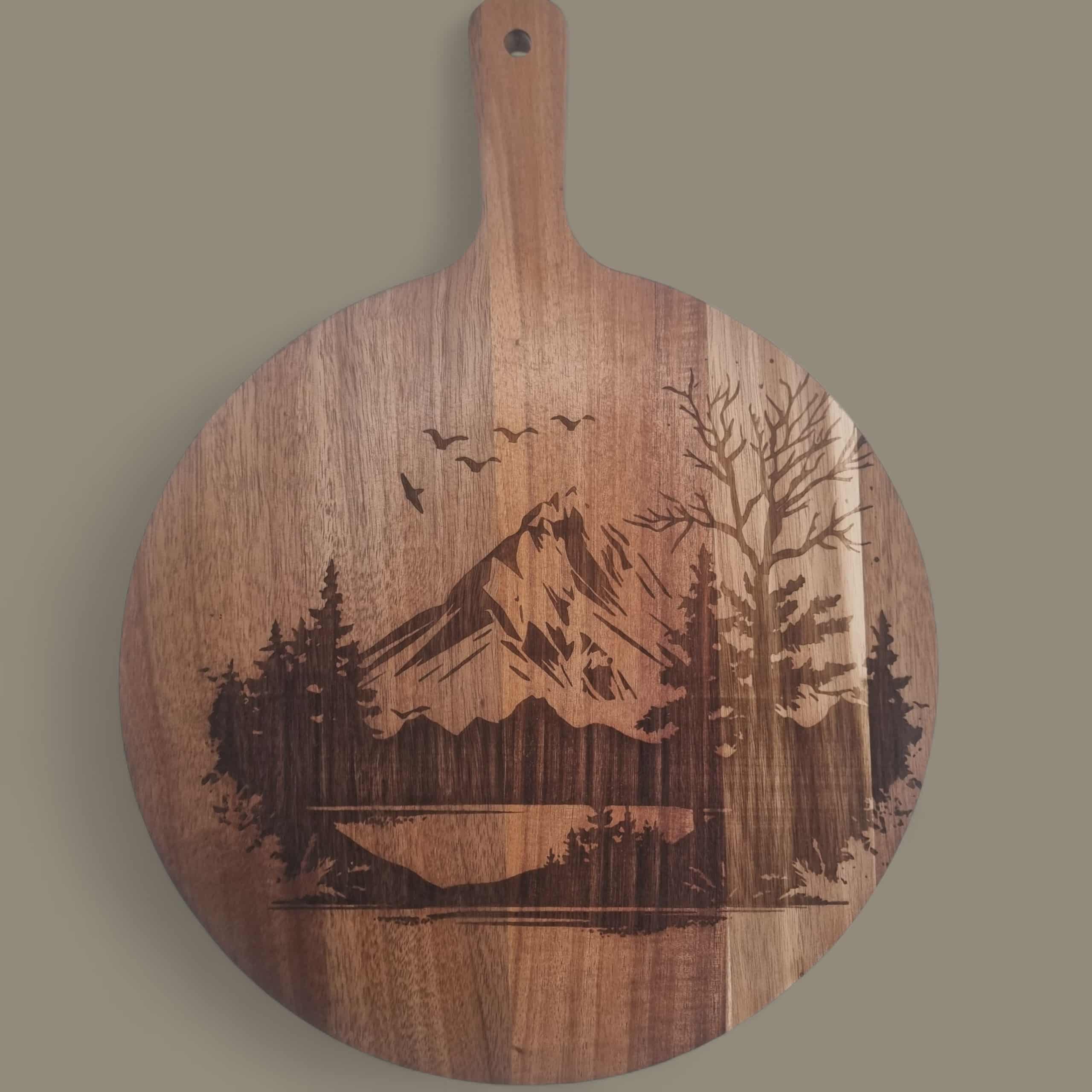 Round serving board- Nz view