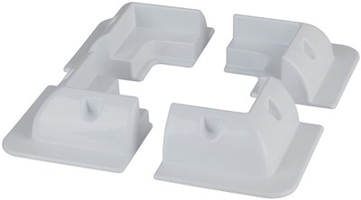 BRKT SOLAR ABS CNR MNT 150X150MM PK4 WHT SAVE $7.00