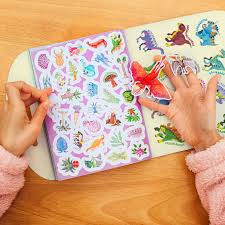 eeBOO Shiny Sticker Book- Dinosaurs