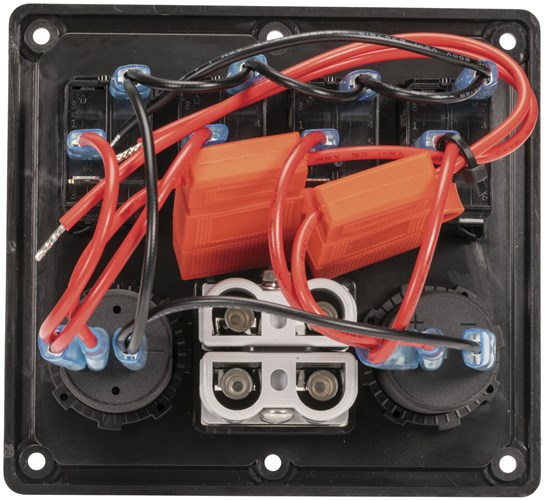 SWITCH PNL 4WAY ROCKER ILLUM BLU W/ACC