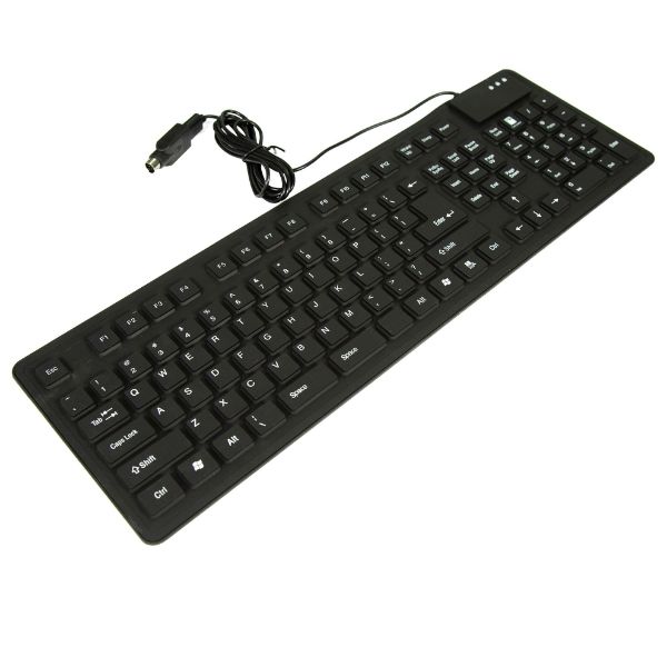 Flexible USB Keyboard 109 keys Black
